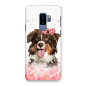 Love Bomb: Custom Modern One Pet Snap Phone Case - Paw & Glory - Dog Portraits - Pet Portraits