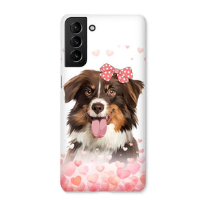 Love Bomb: Custom Modern One Pet Snap Phone Case - Paw & Glory - Dog Portraits - Pet Portraits