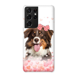 Love Bomb: Custom Modern One Pet Snap Phone Case - Paw & Glory - Dog Portraits - Pet Portraits