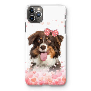 Love Bomb: Custom Modern One Pet Snap Phone Case - Paw & Glory - Dog Portraits - Pet Portraits