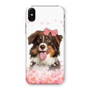 Love Bomb: Custom Modern One Pet Snap Phone Case - Paw & Glory - Dog Portraits - Pet Portraits