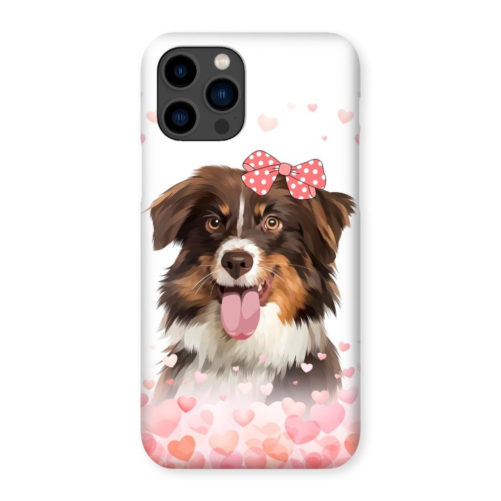 Love Bomb: Custom Modern One Pet Snap Phone Case - Paw & Glory - Dog Portraits - Pet Portraits