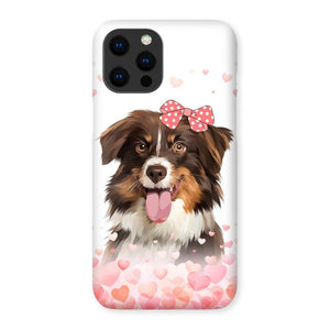 Love Bomb: Custom Modern One Pet Snap Phone Case - Paw & Glory - Dog Portraits - Pet Portraits