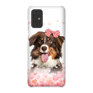 Love Bomb: Custom Modern One Pet Snap Phone Case - Paw & Glory - Dog Portraits - Pet Portraits