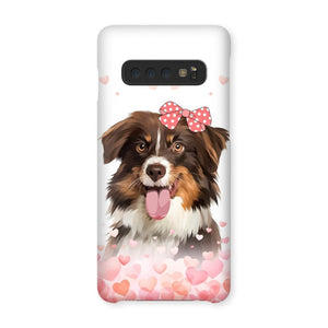 Love Bomb: Custom Modern One Pet Snap Phone Case - Paw & Glory - Dog Portraits - Pet Portraits