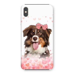 Love Bomb: Custom Modern One Pet Snap Phone Case - Paw & Glory - Dog Portraits - Pet Portraits