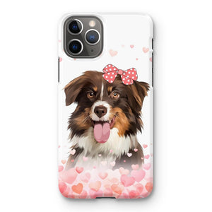 Love Bomb: Custom Modern One Pet Snap Phone Case - Paw & Glory - Dog Portraits - Pet Portraits