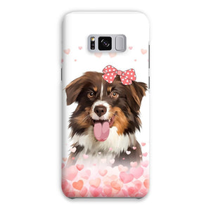 Love Bomb: Custom Modern One Pet Snap Phone Case - Paw & Glory - Dog Portraits - Pet Portraits