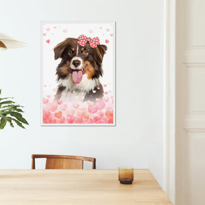 Love Bomb: Framed Pet Portrait - Paw & Glory - Dog Portraits - Pet Portraits