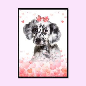 Love Bomb: Framed Pet Portrait - Paw & Glory - Dog Portraits - Pet Portraits