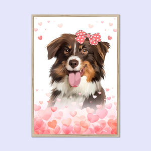 Love Bomb: Framed Pet Portrait - Paw & Glory - Dog Portraits - Pet Portraits