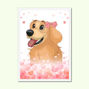 Love Bomb: Framed Pet Portrait - Paw & Glory - Dog Portraits - Pet Portraits