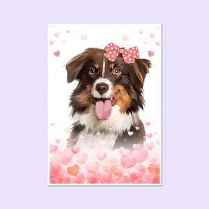 Love Bomb: Framed Pet Portrait - Paw & Glory - Dog Portraits - Pet Portraits