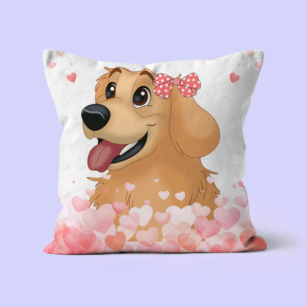 Love Bomb: Pet Portrait Pillow - Paw & Glory - Dog Portraits - Pet Portraits