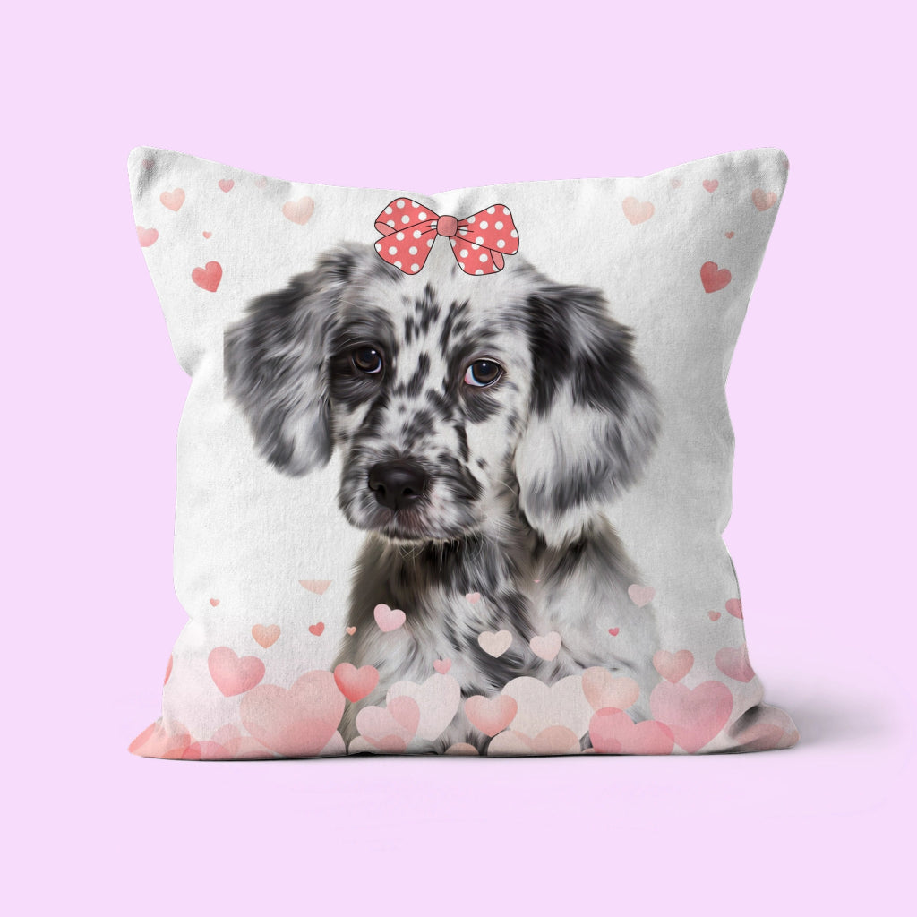 Love Bomb: Pet Portrait Pillow - Paw & Glory - Dog Portraits - Pet Portraits