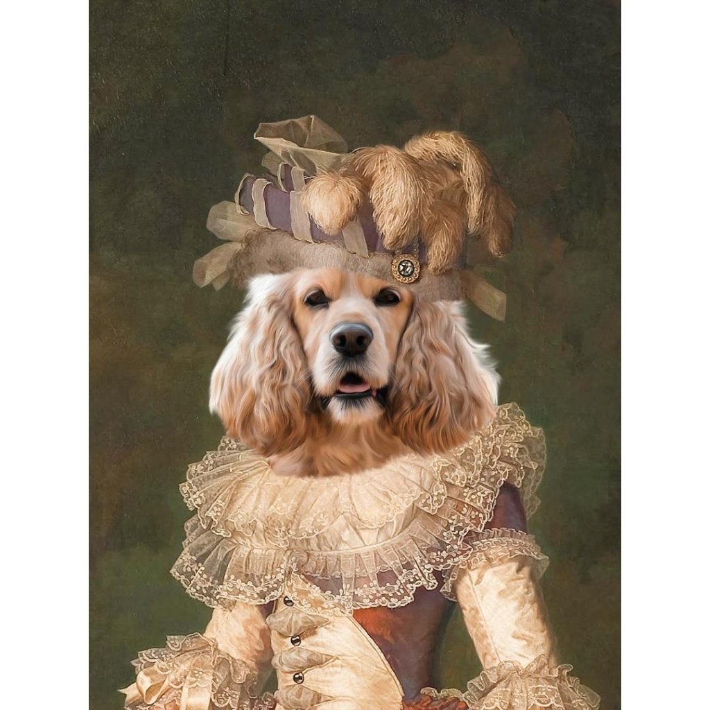 Marie Antoinette: Custom Digital Download Pet Portrait - Paw & Glory - Dog Portraits - Pet Portraits