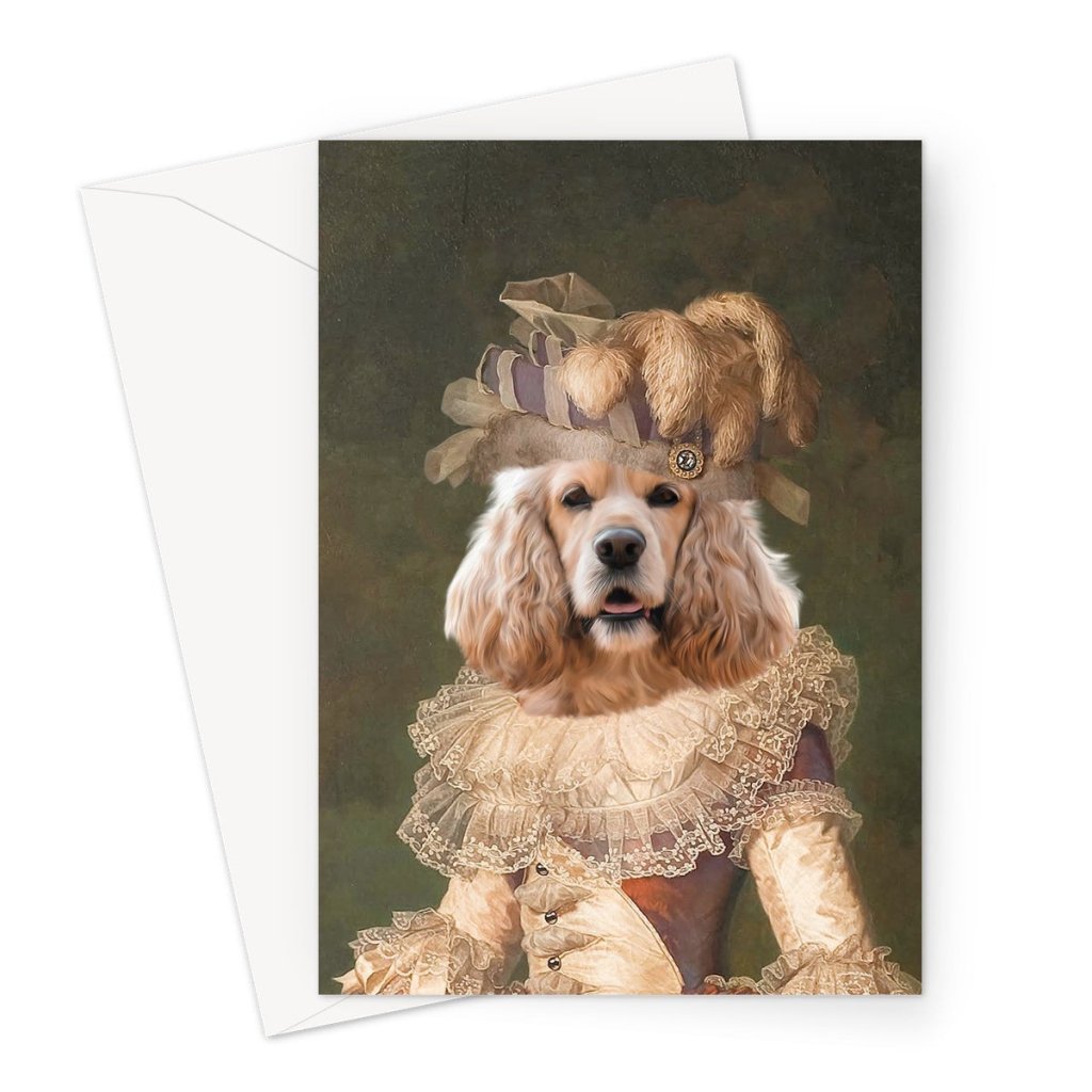 Marie Antoinette: Custom Pet Greeting Card - Paw & Glory - Dog Portraits - Pet Portraits