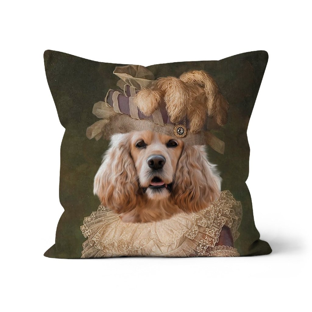 Marie Antoinette: Custom Pet Pillow - Paw & Glory - Dog Portraits - Pet Portraits