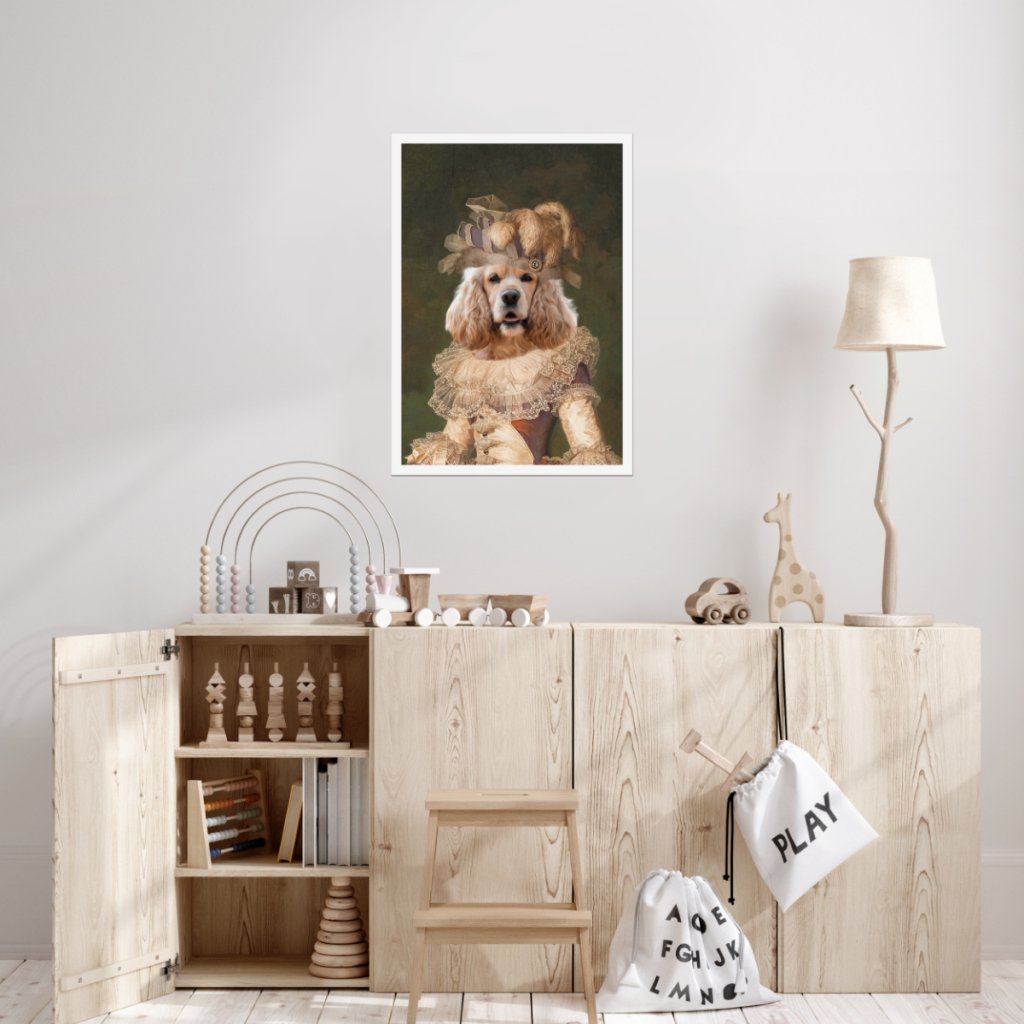 Marie Antoinette: Custom Pet Poster - Paw & Glory - Dog Portraits - Pet Portraits