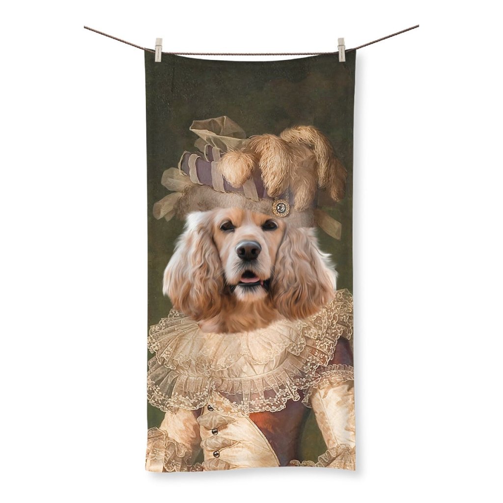 Marie Antoinette: Custom Pet Towel - Paw & Glory - Dog Portraits - Pet Portraits