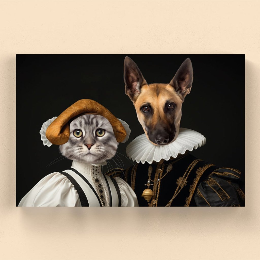 Marquess and Marchioness: Custom Pet Canvas - Paw & Glory - Dog Portraits - Pet Portraits