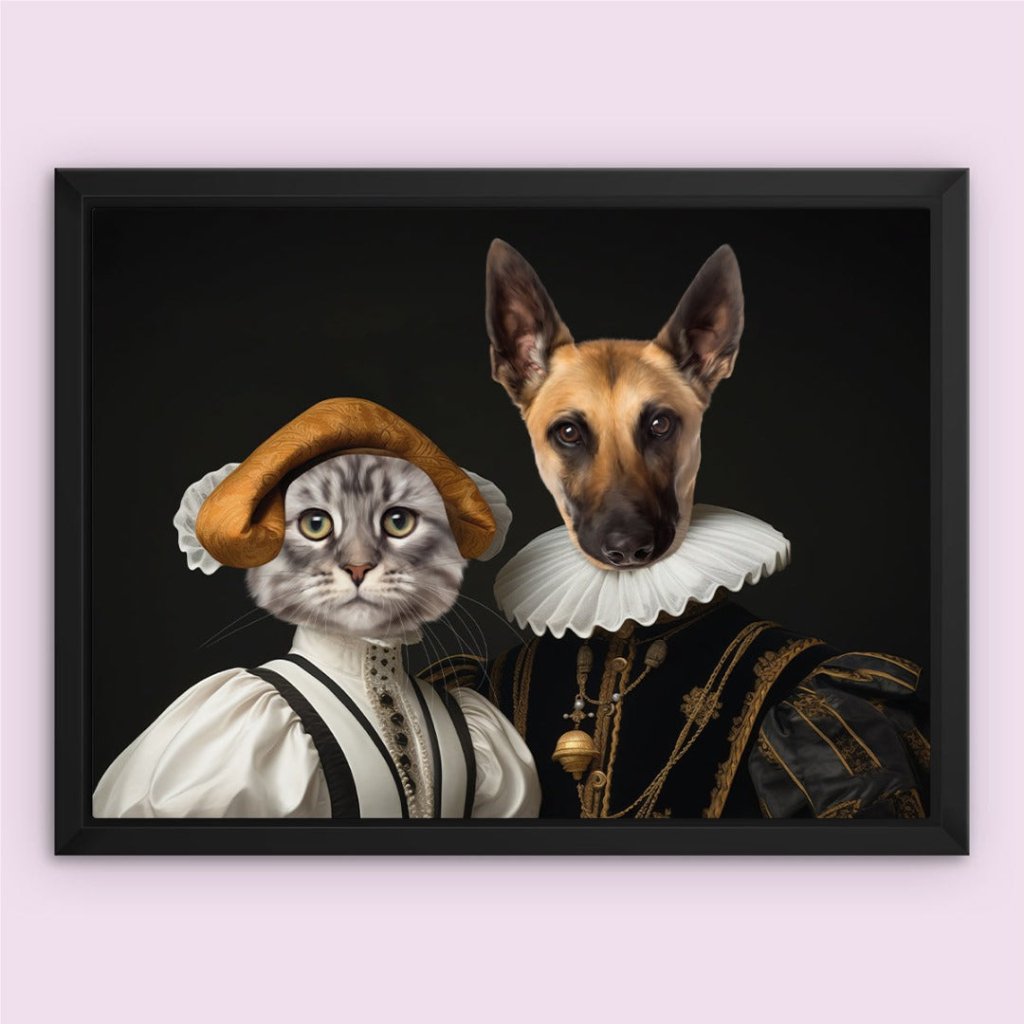 Marquess and Marchioness: Custom Pet Canvas - Paw & Glory - Dog Portraits - Pet Portraits