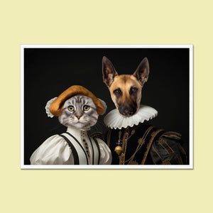 Marquess and Marchioness: Custom Pet Portrait - Paw & Glory - Dog Portraits - Pet Portraits