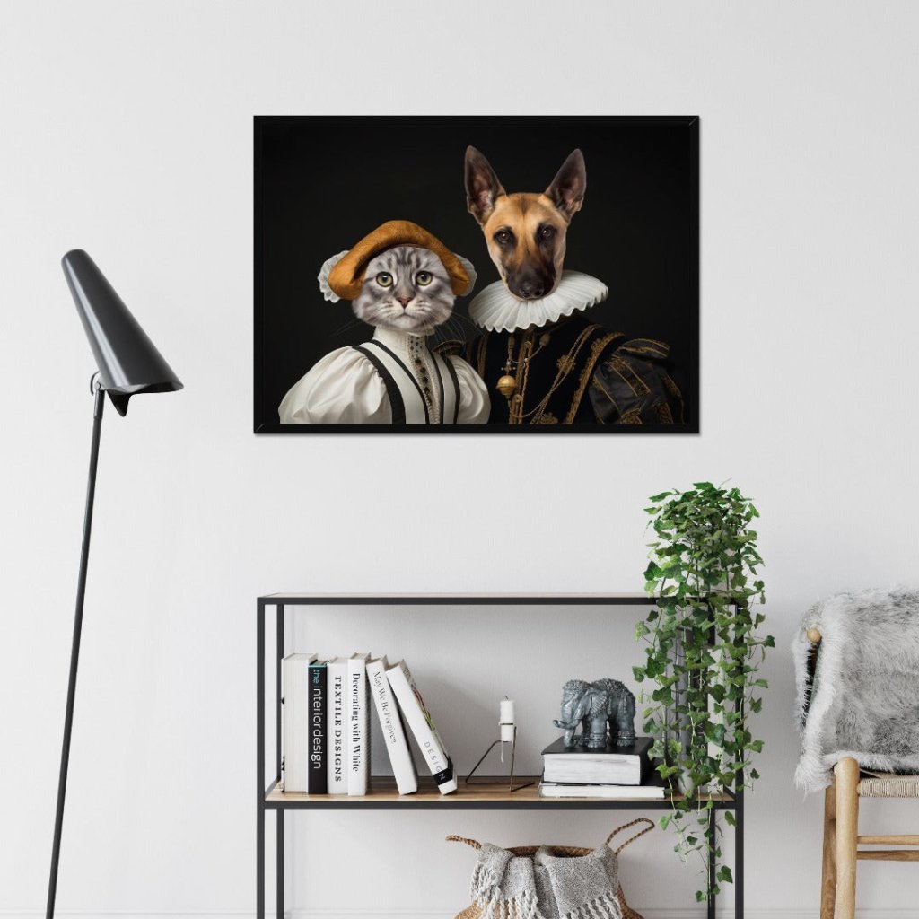 Marquess and Marchioness: Custom Pet Portrait - Paw & Glory - Dog Portraits - Pet Portraits