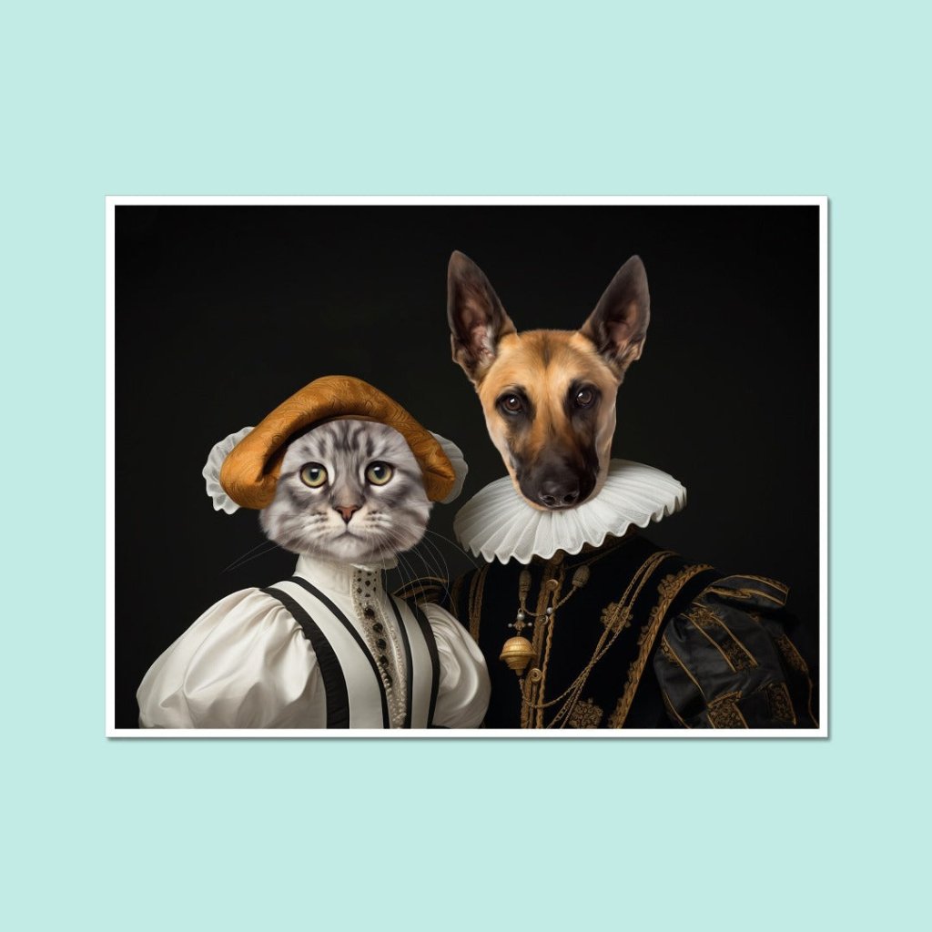 Marquess and Marchioness: Custom Pet Poster - Paw & Glory - Dog Portraits - Pet Portraits