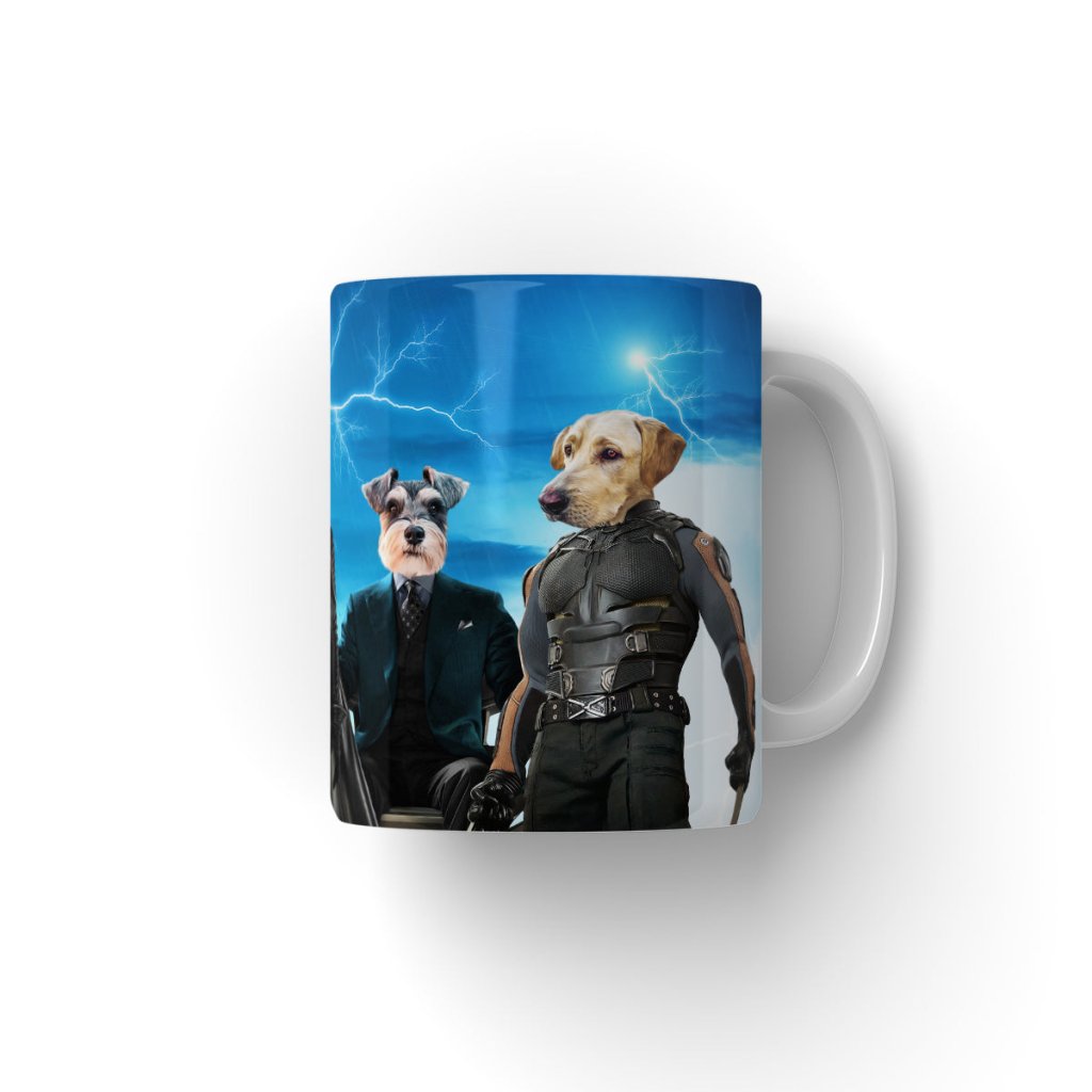 Marvellous Trio: Custom Pet Coffee Mug - Paw & Glory - Dog Portraits - Pet Portraits