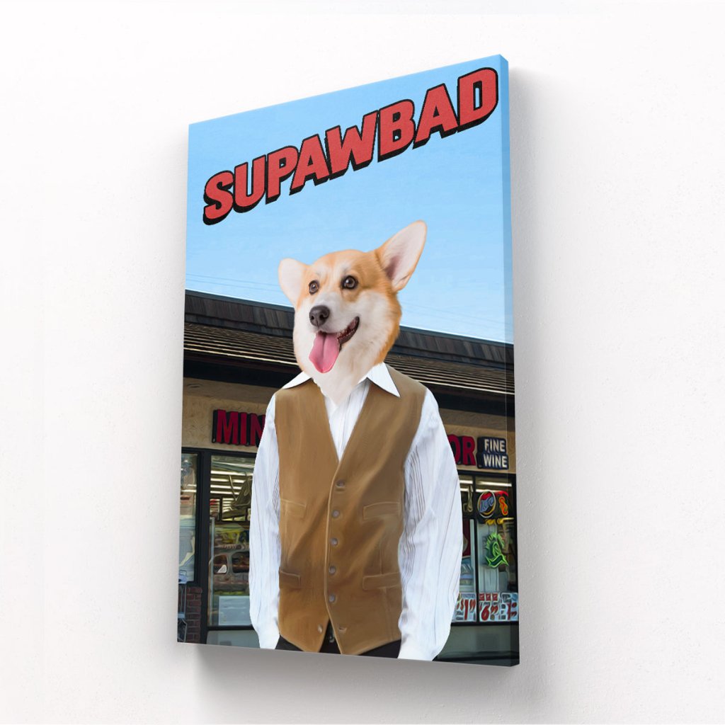 McLovin (Superbad Inspired): Custom Pet Canvas - Paw & Glory - Dog Portraits - Pet Portraits