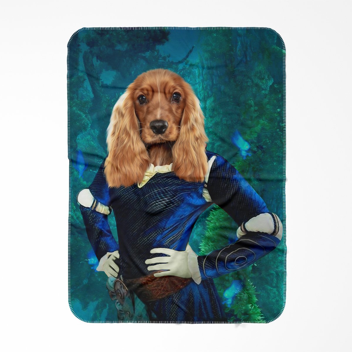 Merida (Brave Inspired): Custom Pet Blanket - Paw & Glory - Dog Portraits - Pet Portraits