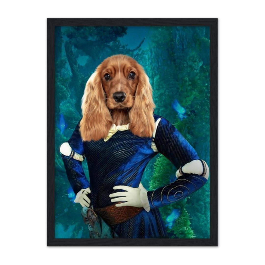 Merida (Brave Inspired): Custom Pet Portrait - Paw & Glory - Dog Portraits - Pet Portraits