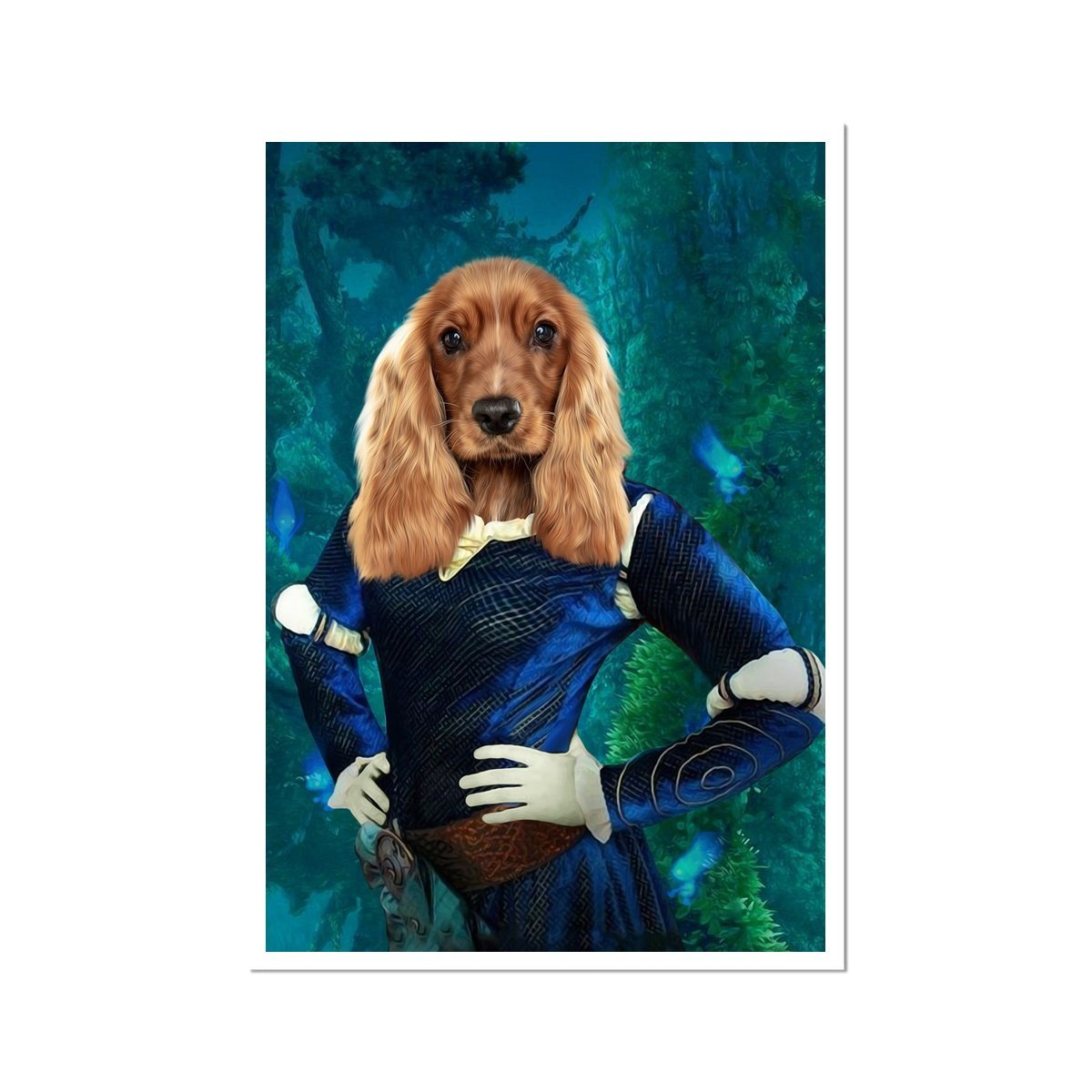 Merida (Brave Inspired): Custom Pet Poster - Paw & Glory - Dog Portraits - Pet Portraits