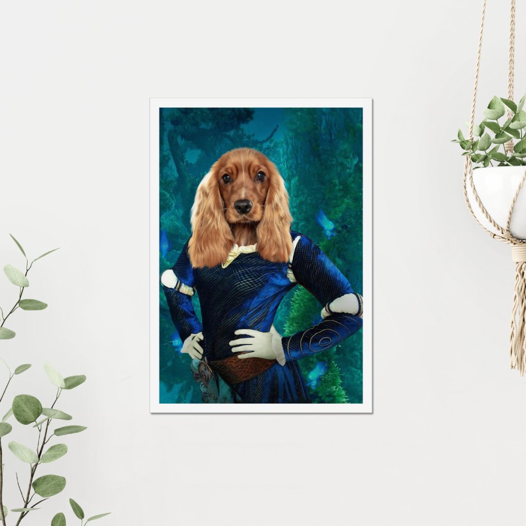 Merida (Brave Inspired): Custom Pet Poster - Paw & Glory - Dog Portraits - Pet Portraits