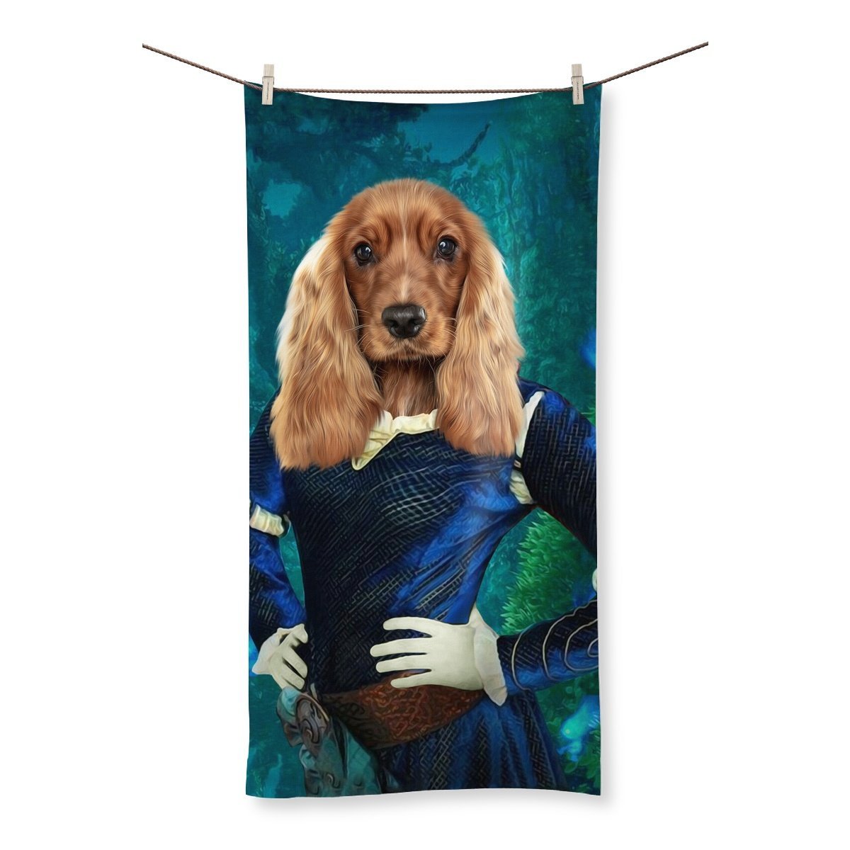 Merida (Brave Inspired): Custom Pet Towel - Paw & Glory - Dog Portraits - Pet Portraits