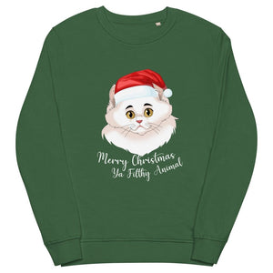 Merry Christmas Ya Filthy Animal Cartoon Pet Face Sweatshirt - Paw & Glory - Dog Portraits - Pet Portraits