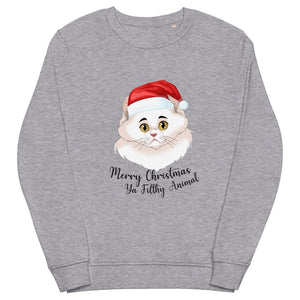 Merry Christmas Ya Filthy Animal Cartoon Pet Face Sweatshirt - Paw & Glory - Dog Portraits - Pet Portraits