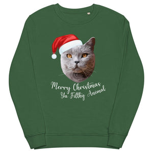 Merry Christmas Ya Filthy Animal Modern Pet Face Sweatshirt - Paw & Glory - Dog Portraits - Pet Portraits