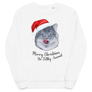 Merry Christmas Ya Filthy Animal Watercolour Pet Face Sweatshirt - Paw & Glory - Dog Portraits - Pet Portraits