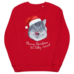 Merry Christmas Ya Filthy Animal Watercolour Pet Face Sweatshirt - Paw & Glory - Dog Portraits - Pet Portraits