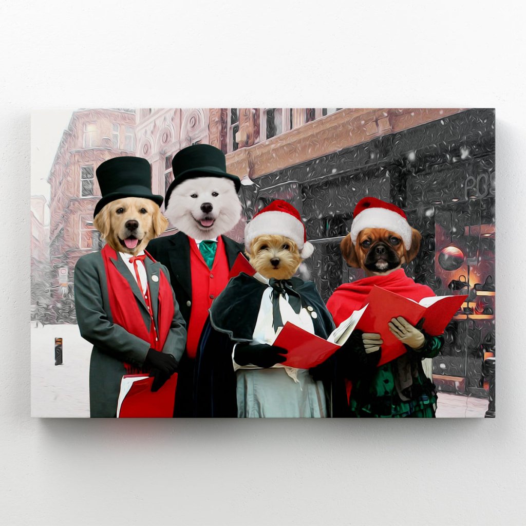 Merry Melodies Choir: Custom Pet Canvas - Paw & Glory - Dog Portraits - Pet Portraits