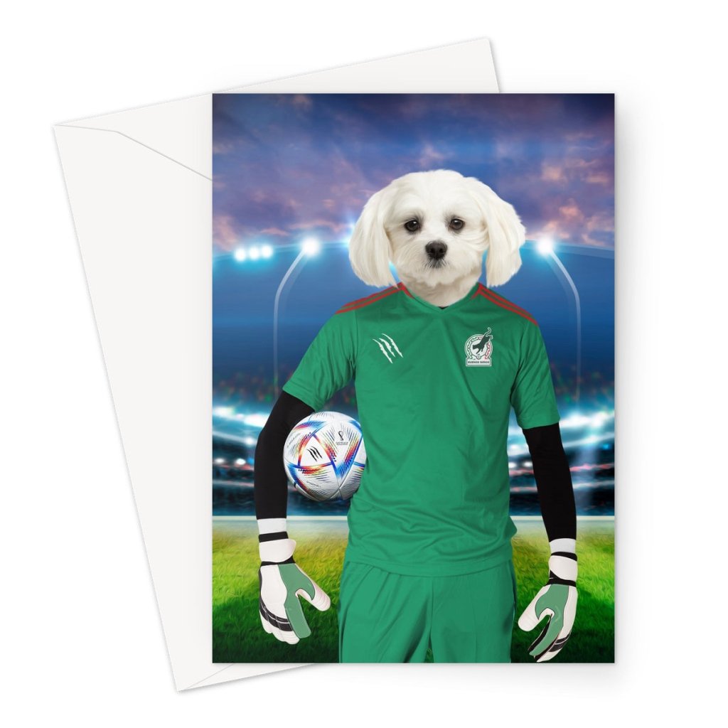 Mexico Football Team (FIFA 2022): Custom Pet Greeting Card - Paw & Glory - Dog Portraits - Pet Portraits