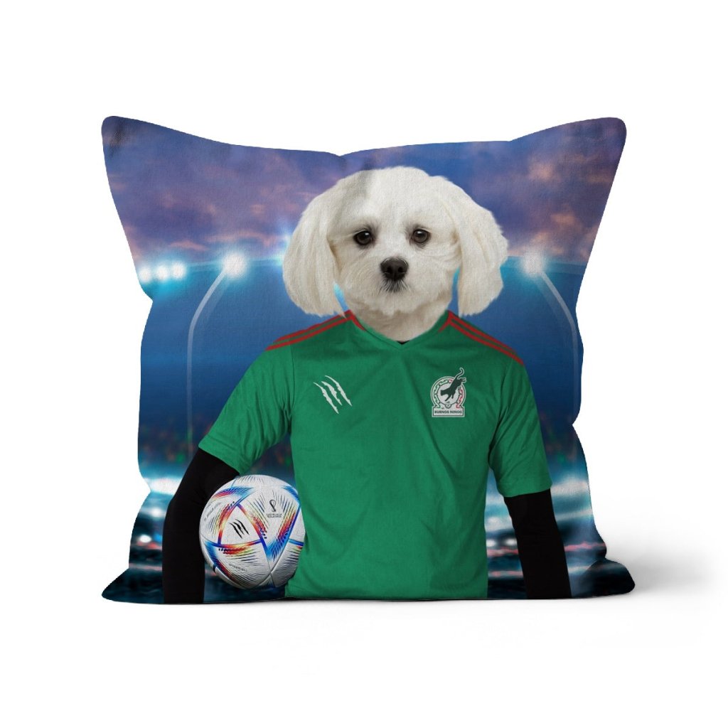 Mexico Football Team (FIFA 2022): Custom Pet Pillow - Paw & Glory - Dog Portraits - Pet Portraits