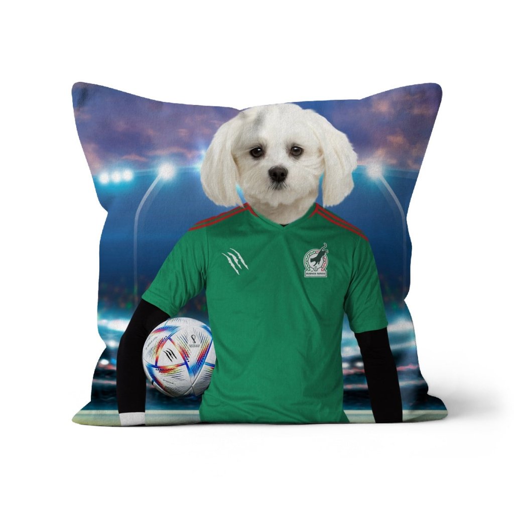 Mexico Football Team (FIFA 2022): Custom Pet Pillow - Paw & Glory - Dog Portraits - Pet Portraits