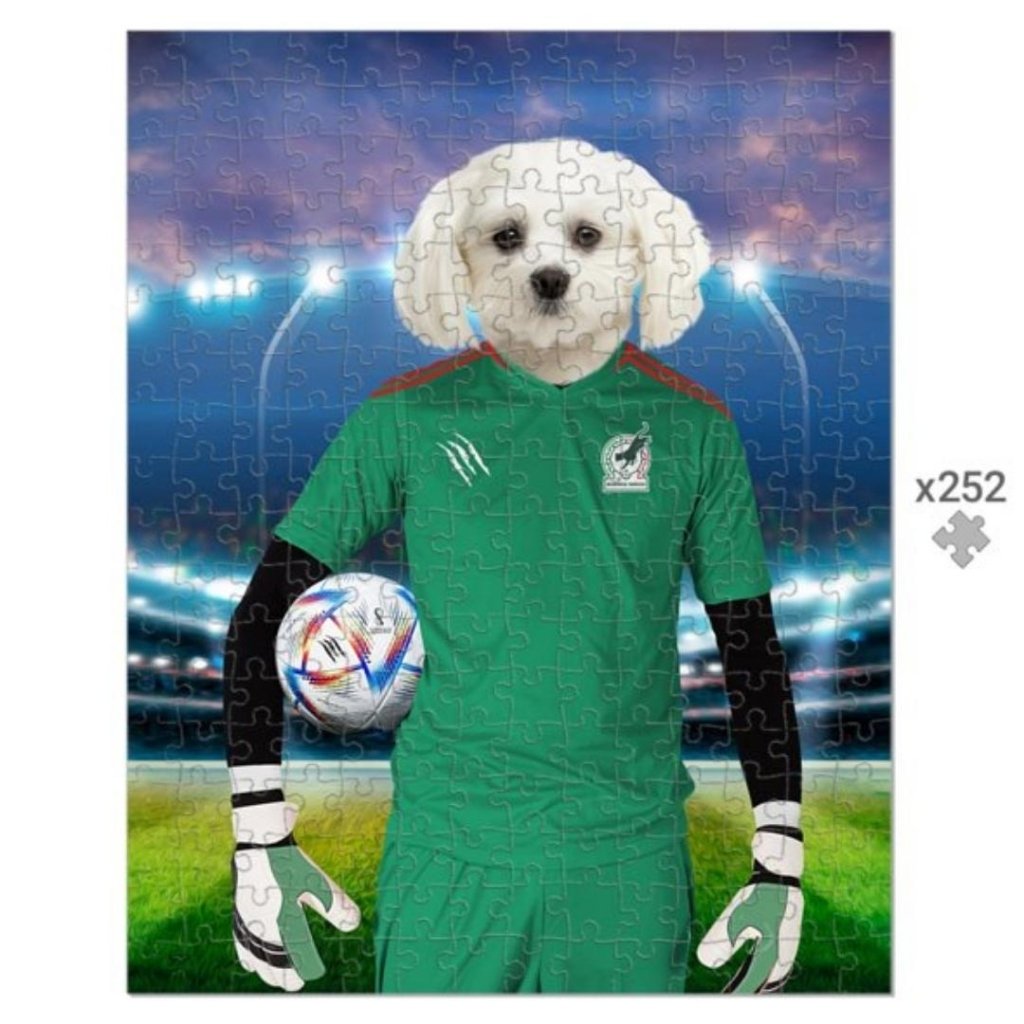 Mexico Football Team (FIFA 2022): Custom Pet Puzzle - Paw & Glory - Dog Portraits - Pet Portraits