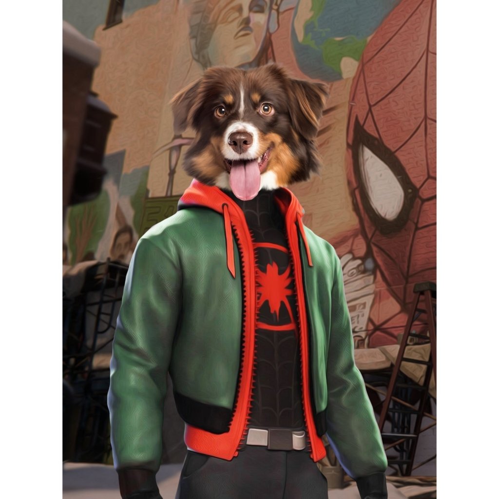 Miles Morales (Marvel Inspired): Custom Digital Download Pet Portrait - Paw & Glory - Dog Portraits - Pet Portraits