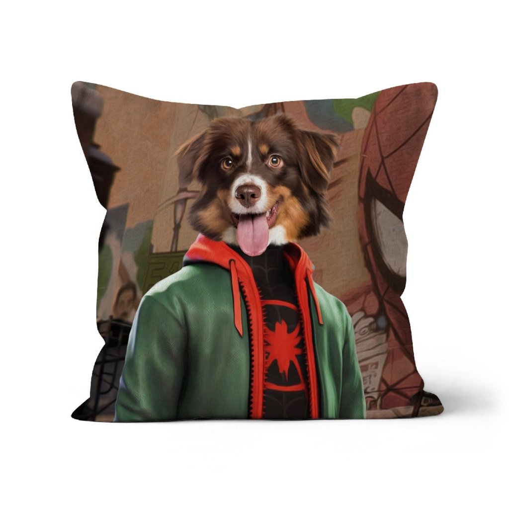 Miles Morales (Marvel Inspired): Custom Pet Pillow - Paw & Glory - Dog Portraits - Pet Portraits