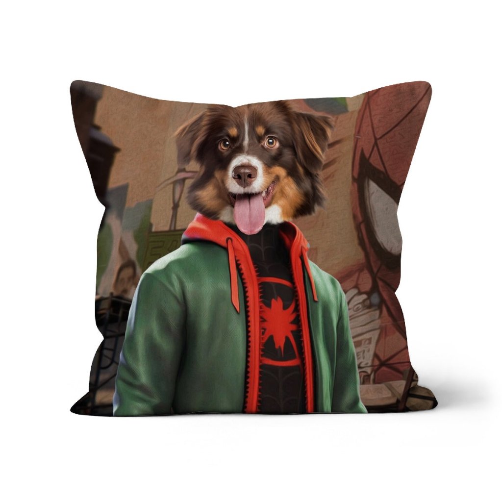 Miles Morales (Marvel Inspired): Custom Pet Pillow - Paw & Glory - Dog Portraits - Pet Portraits