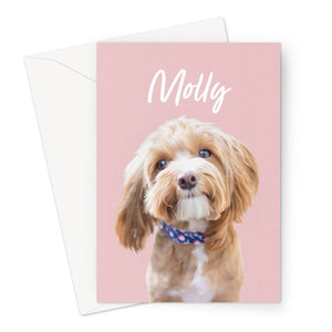 Minimalist: Custom Pet Greeting Card - Paw & Glory - Dog Portraits - Pet Portraits